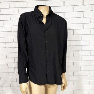 URRU Men’s‎ Classic Black Button-Up Shirt